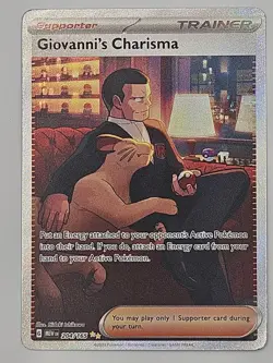 Giovanni's Charisma 204/165 | Scarlet & Violet 151 | SIR | Pokemon TCG | NM - Image 1