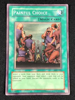 YUGIOH PAINFUL CHOICE MRL-049 SUPER (NM) - Image 1
