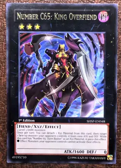 YUGIOH Number C65: King Overfiend SHSP-EN048 1st Ed Rare LP - Image 1