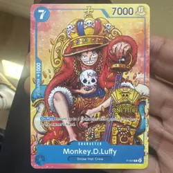 Monkey D Luffy P-043 2nd Anniversary Promo Stamp One Piece TCG English - Image 1