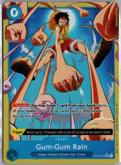 Gum-Gum Rain (Alternate Art) R Premium Booster -The Best- Vol. 2 OP02-068 NM - Image 1