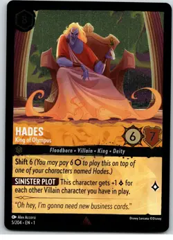 6 Hades - Lord of the Underworld COLD FOIL - Rare 2023 Lorcana The First Chapter - Image 1