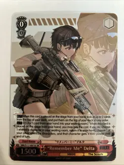 "Remember Me" Delta SR ENGLISH Nikke Goddess of Victory Weiss Schwarz E073S - Image 1