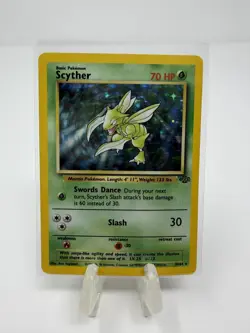 Scyther Holo 10/64 Rare Jungle Pokemon Card WOTC Vintage - Image 1