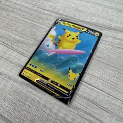 Surfing Pikachu V 008/025 Celebrations Ultra Rare Pokemon Card NM - Image 2