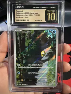 CGC PRISTINE 10 Psyduck 175/165 Japanese Pokemon TCG Card 151 - Image 1