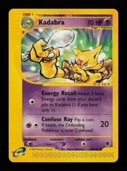 Kadabra 84/165 Uncommon Expedition Base Set Pokemon Cards - Image 1