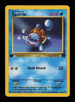 Squirtle 68/82 1st Edition Common Team Rocket Pokemon Cards - Image 1