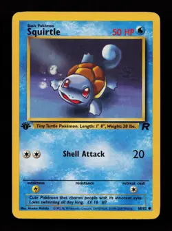 Squirtle 68/82 1st Edition Common Team Rocket Pokemon Cards - Image 1