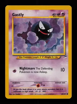Gastly 65/105 Common Neo Destiny Pokemon Cards - Image 1