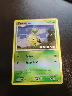 Pokemon TCG Turtwig Reverse Holo Card 103/130 Diamond & Pearl Stamped MP 2006 - Image 1
