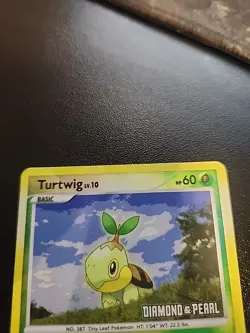 Pokemon TCG Turtwig Reverse Holo Card 103/130 Diamond & Pearl Stamped MP 2006 - Image 2