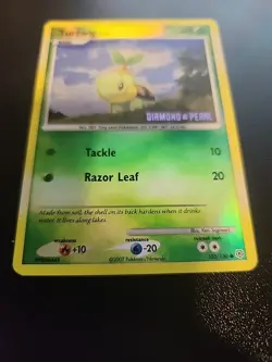 Pokemon TCG Turtwig Reverse Holo Card 103/130 Diamond & Pearl Stamped MP 2006 - Image 3