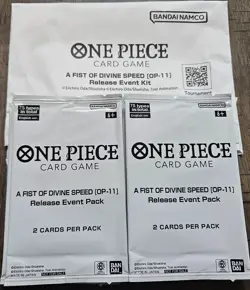 x6 One Piece Card Game OP-11 A Fist of Divine Speed Sealed Release Event Packs - Image 1
