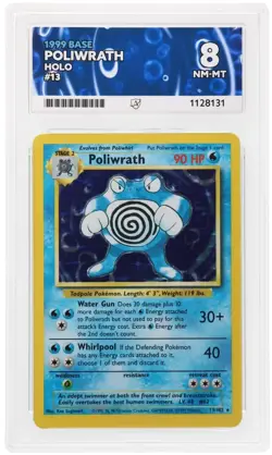 ACE 8 Poliwrath 13/102 Base Set 1999 WOTC Holo Pokemon Card - Mint - Image 1