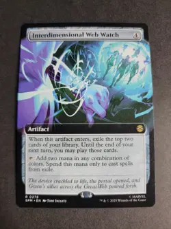 Interdimensional Web Watch (Extended Art) Rare MTG Spider-Man - Image 1