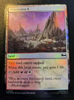Dimension X 0183 Foil Land Teenage Mutant Ninja Turtles Magic: The Gathering - Image 1