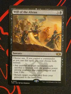 MTG Will of the Abzan x1 Near Mint from Commander: Tarkir: Dragonstorm - Image 1