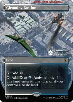 MTG Super Heroes - Gleaming Bastion *Borderless* - NM - Image 1