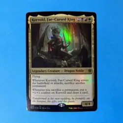 Korvold, Fae-Cursed King - FOIL- NM MTG Throne Eldraine Mythic EN #329 - Image 1