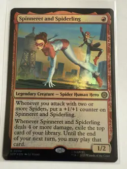 MTG Spinneret and Spiderling 0094 Foil Marvel's Spider-Man NM SPM - Image 1