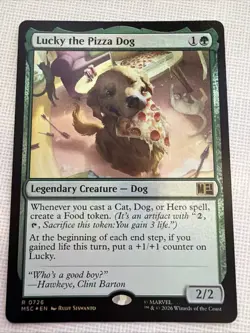Lucky The Pizza Dog Marvel Super Heroes Foil Magic The Gathering - Image 1