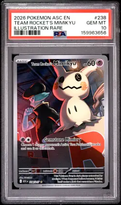 2026 POKEMON ASC EN-ASCENDED HEROES #238 TEAM ROCKET'S MIMIKYU PSA 10 - Image 1