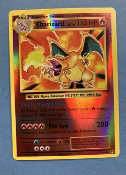Charizard 11/108 - Evolutions Rare Pokemon TCG Reverse Holo - LP Card - Image 1