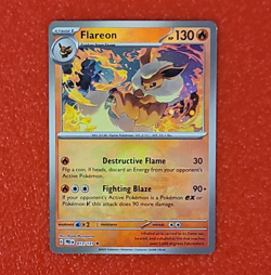 Pokemon TCG Flareon 013/131 Sv: Prismatic Evolutions Rare Holo Master Ball - Image 1
