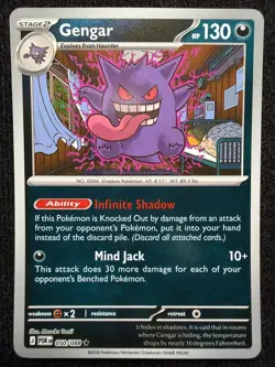 Gengar 050/088 Reverse Holo Perfect Order Pokemon Rare NM - Image 2