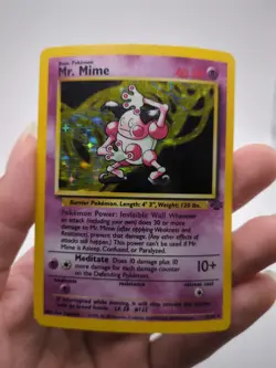 Pokemon TCG Mr. Mime Holo Rare Unlimited Jungle 6/64 40 HP Basic English - Image 1