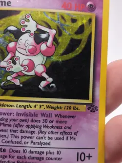 Pokemon TCG Mr. Mime Holo Rare Unlimited Jungle 6/64 40 HP Basic English - Image 3