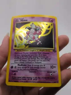 Pokemon TCG Mr. Mime Holo Rare Unlimited Jungle 6/64 40 HP Basic English - Image 4