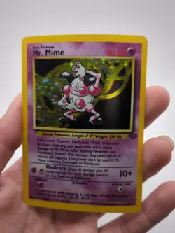 Pokemon TCG Mr. Mime Holo Rare Unlimited Jungle 6/64 40 HP Basic English - Image 5