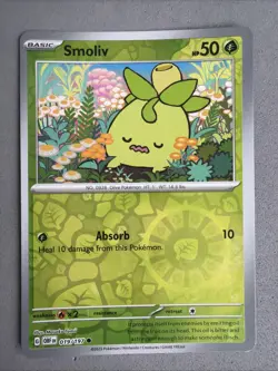 Pokemon TCG * SV Obsidian Flames * 19/197 Smoliv REVERSE HOLO Common * FRESH PK - Image 1