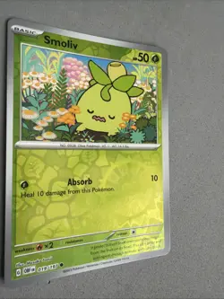 Pokemon TCG * SV Obsidian Flames * 19/197 Smoliv REVERSE HOLO Common * FRESH PK - Image 2