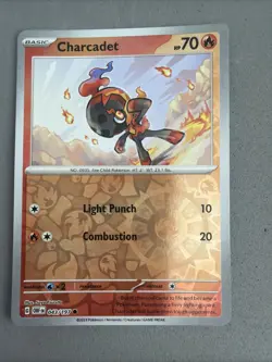 Pokemon TCG * SV Obsidian Flames * 43/197 Charcadet REVERSE HOLO Common * NM - Image 1