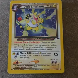 Nintendo Pokemon TCG Dark Ampharos 1/105 Neo Destiny Holo Rare 70 HP English - Image 1