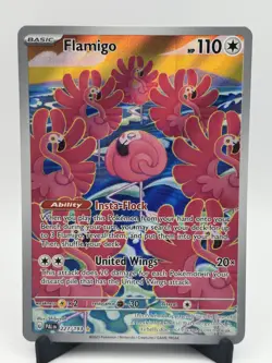 Pokemon Flamigo Holo Illustration Rare SV02: Paldea Evolved 227/193 NM - Image 1