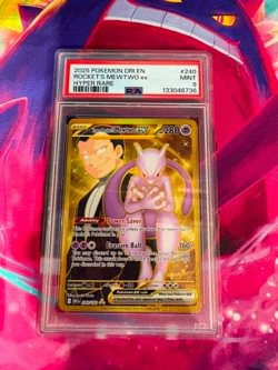 Team Rocket's Mewtwo ex 240/182 Destined Rivals English PSA Graded 9 Pokemon TCG - Image 1