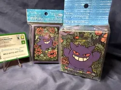 Pokemon Center Japan Gengar Deck Box AND 64ct Standard Size Pokemon TCG Sleeves - Image 1