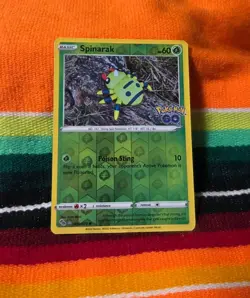 Spinarak (Peelable Ditto) 006/078 Holo Common Pokemon GO Pokemon NM - Image 1