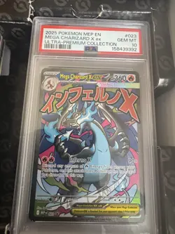 2025 POKEMON MEP EN #023 MEGA CHARIZARD X ex UL TRA-PREMIUM COLLECTION PSA 10 - Image 3