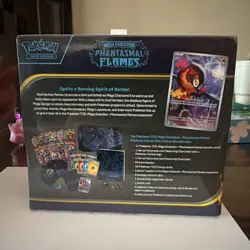 Pokemon TCG Mega Evolution Phantasmal Flames Pokemon Center ETB Sealed w/acrylic - Image 4
