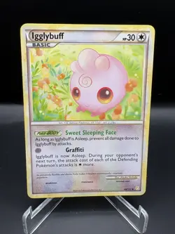 2010 Pokemon TCG HeartGold SoulSilver Igglybuff Regular Non-Holo 44/123 LP+ - Image 1