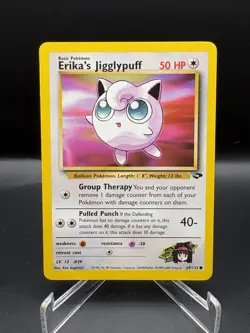 Erika's Jigglypuff 69/132 Gym Challenge Pokemon Card LP - Image 1