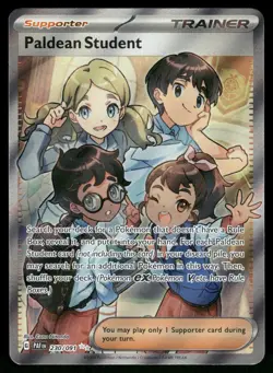 Paldean Student 230/091 Ultra Rare Paldean Fates Pokemon NM - Image 1