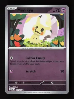 Mimikyu 042/094 Common Phantasmal Flames Pokemon Reverse Holo Near Mint - Image 1