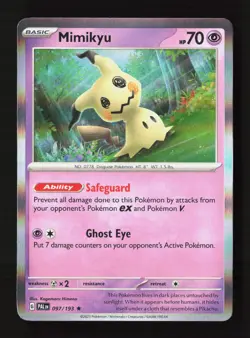 Mimikyu 097/193 Rare Paldea Evolved Pokemon Near Mint - Image 1