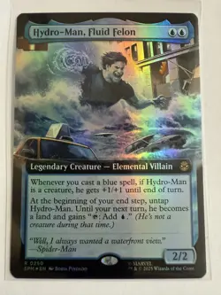 MTG Hydro-Man, Fluid Felon 0250 Foil (Extended Art) Marvel's Spider-Man NM SPM - Image 1